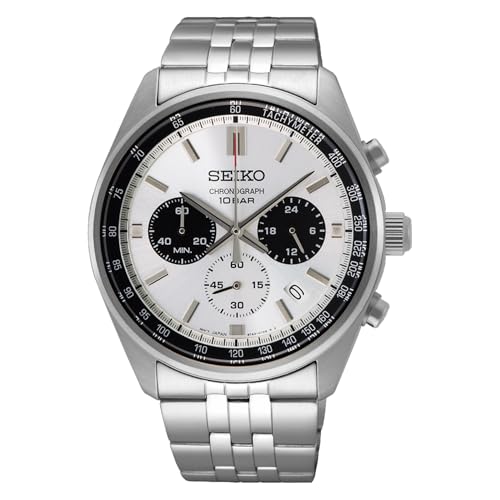 [セイコー] SEIKO 1/5秒クロノグラフ クオーツ CHRONOGRAPH QUARTZ 腕時計 SSB425P1 メンズ シルバー パンダ 海外モデル [並行輸入品]